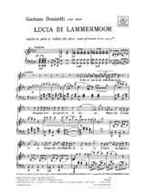 Ardon Gl'incensi. Lucia Di Lammermoor - DONIZETTI - Partition